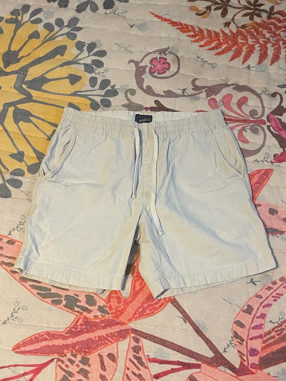 J. Crew Cream Drawstring Shorts